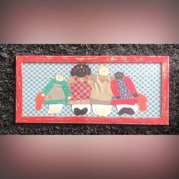 Americana Folk Art Girls Children in Dresses - Picture 3 of 4